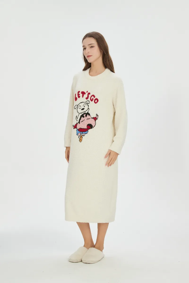 Camisola de Flanela Bege para Mulher
