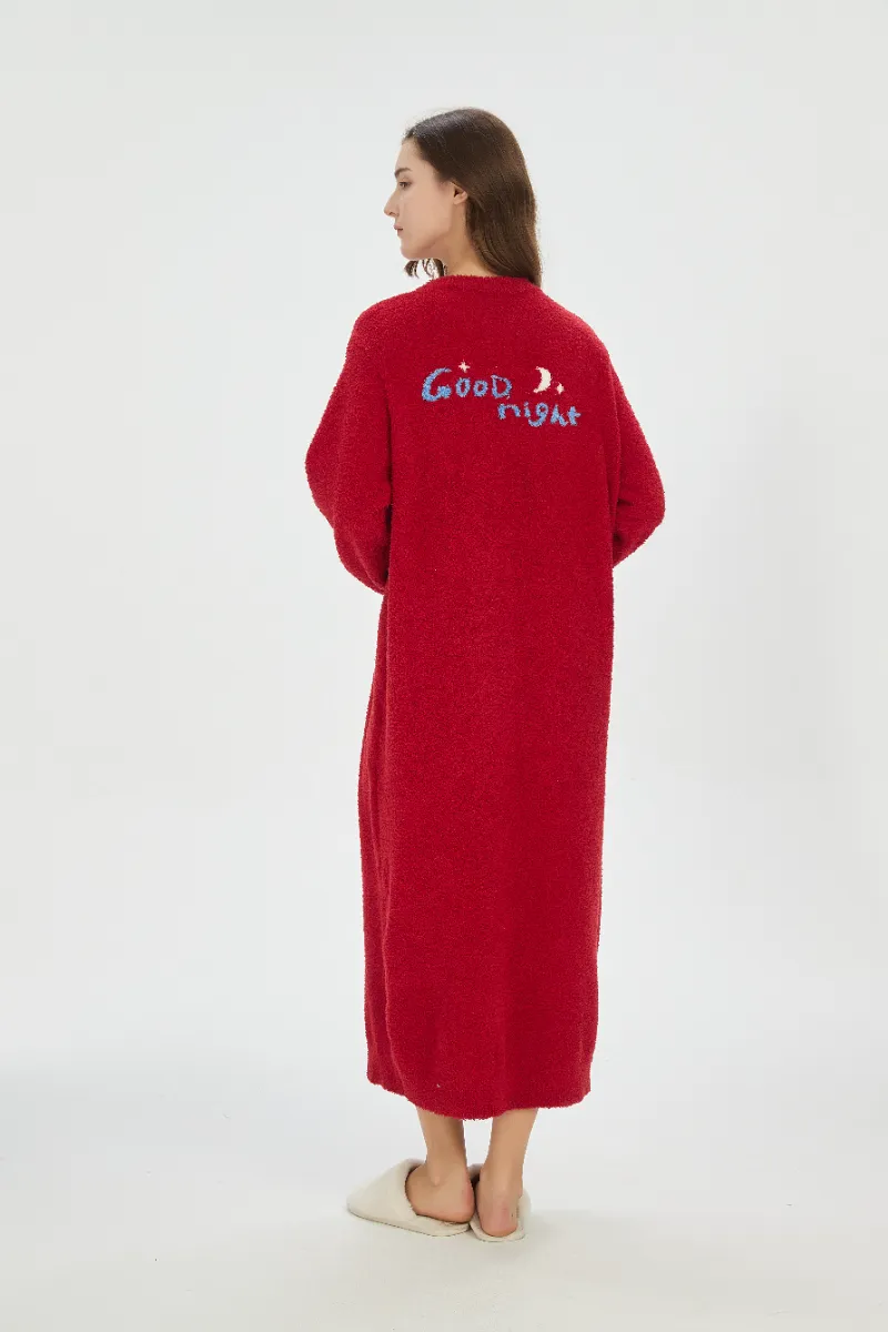 Camisola de lã macia vermelha para mulheres