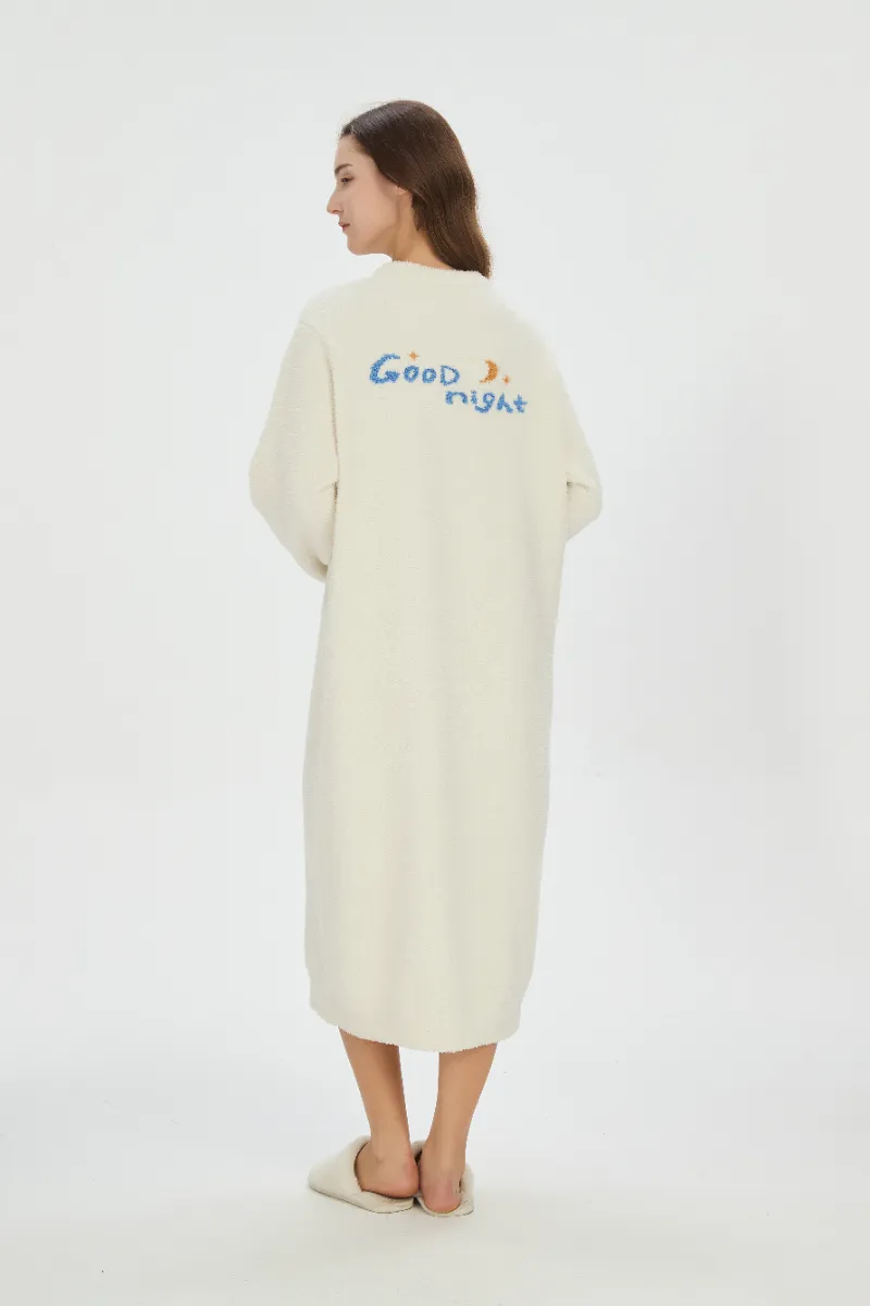 Camisola de Flanela Bege para Mulher
