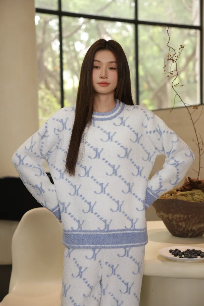 Pijama de lã macia para mulheres