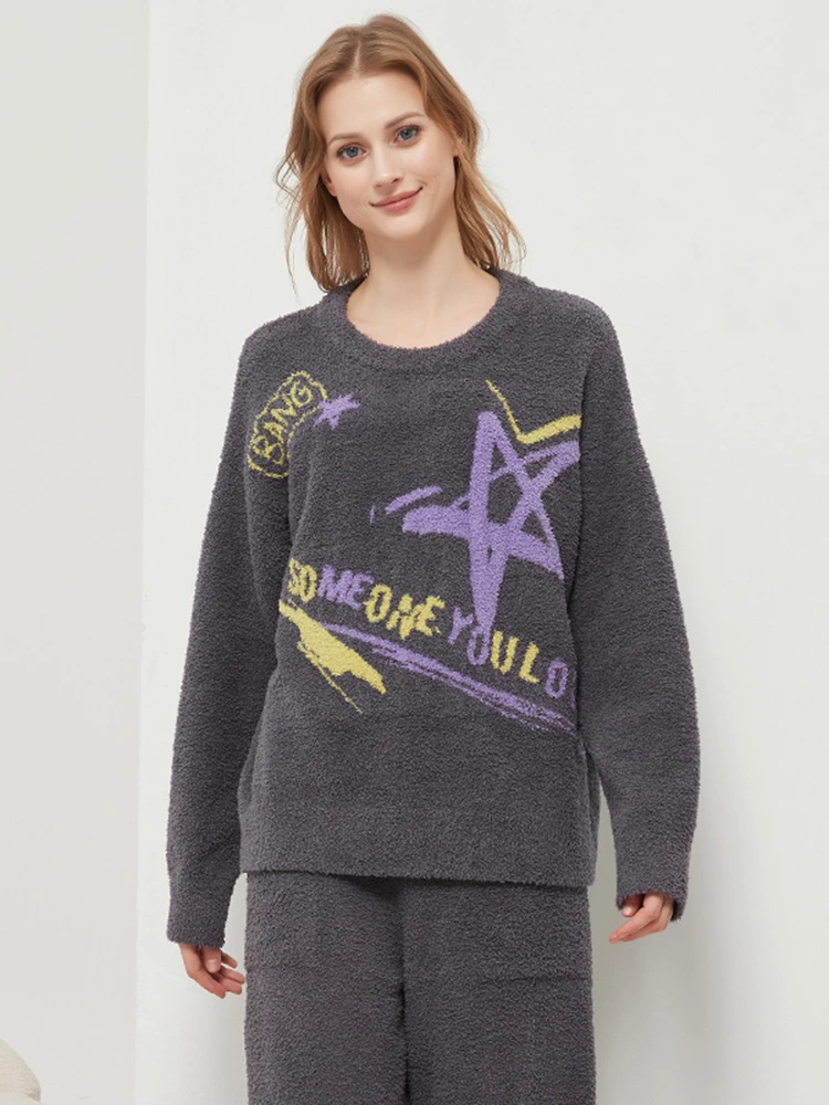 Conjunto de casa meio veludo estrela de cinco pontas Conjunto de casa meio veludo estrela de cinco pontas