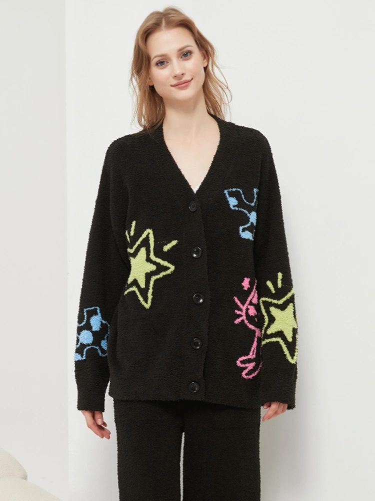 Conjunto de casa meio veludo estrela de cinco pontas